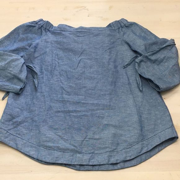 Free People off the shoulder tie sleeve top sz XS - Picture 1 of 3